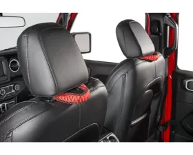 Quadratec Black Paracord Headrest Grab Handle Pair Jeep Gladiator | Wrangler 2018-2021